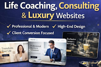 life coaching website, consulting website, consultant website, or luxury website
