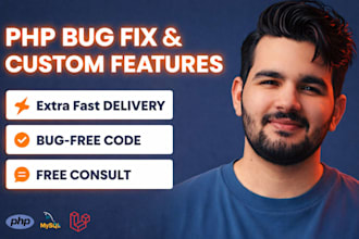fix PHP bugs, errors, and add features to your PHP website