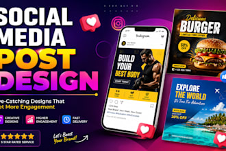 design social media post and banner