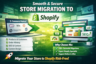 migrate wordpress to shopify, wix to shopify, woocommerce to shopify migration