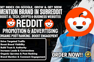 boost ecommerce product saas website mention brand in subreddit reddit promotion