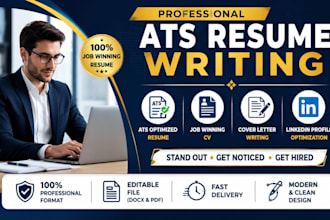 create professional ats cv resume writing, build cover letter, linkedin