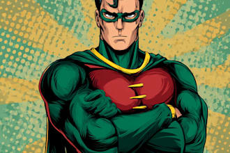 create superhero caricature for you