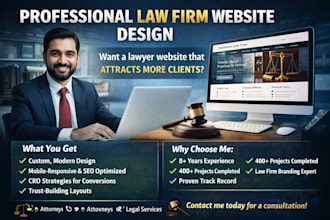 design a responsive notary website, lawyer law firm website, attorney website