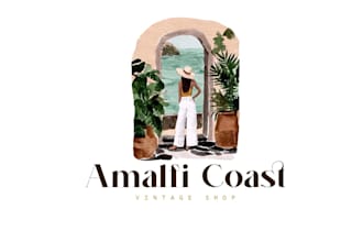 design whimsical vintage logo with custom illustration