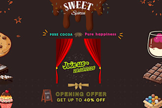 design eye catching store opening flyers and posters