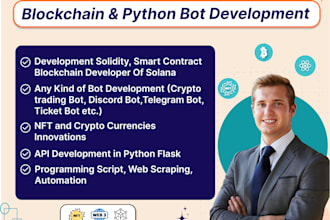 do any blockchain and python bot development