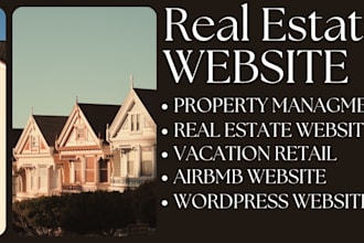 design real estate vacation airbnb website with property management