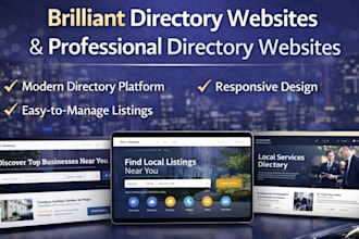 design a brilliant directory website or professional directory website