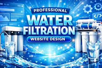 design a professional water softener and purification website, water filtration