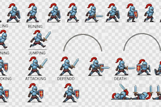 create 2d spritesheets for games pixel art sprite sheet animation 2d character