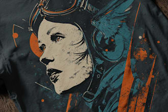 create unique vintage retro tshirt design