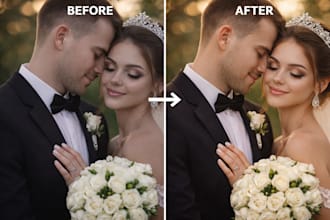 do professional wedding and maternity photo retouching