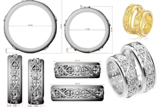 design custom logo jewelry design for brand, stl animal ring 3d model for print