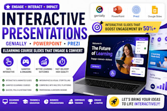 do interactive genially powerpoint prezi presentations, elearning course slides