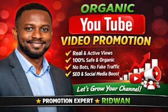 do organic video promotion, youtube channel showcase to reach millions people