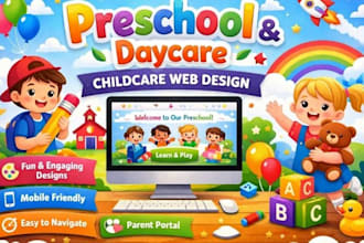 create childcare, kindergarten, preschool, daycare wordpress school website