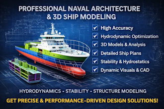 deliver hull design, ship design, and high quality 3d ship models