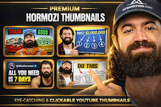create a premium alex hormozi style youtube thumbnail