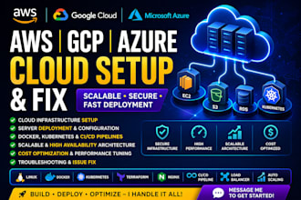 create setup fix AWS digitalocean gcp azure cloud infrastructure