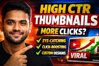 create click worthy youtube thumbnails to boost views