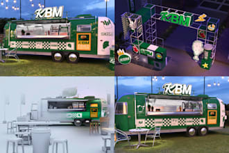 design food truck or container kitchen floor plans for health permit approval