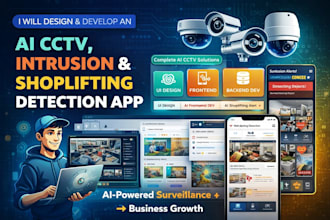 build ai cctv surveillance app, intrusion app, ai shoplifting detection app