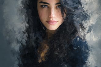 a real oil portrait painting