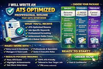 write professional resume, ats resume, executive resume, and resume writing