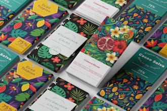 create unique chocolate packaging, protein bars, snacks and box design