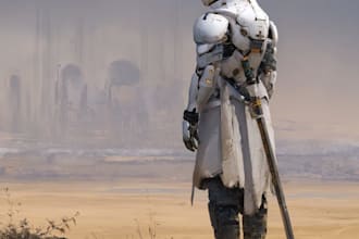 draw sci fi or fantasy concept art illustration characters