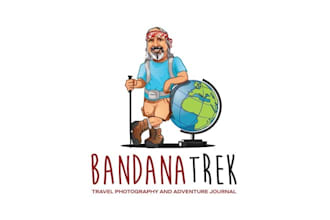design mascot travel photography and adventure logo
