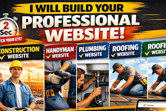 do construction website, handyman website, plumbing website, or roofing website