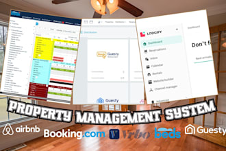 setup beds24 channel manager, airbnb guesty integrate pms for short term rentals