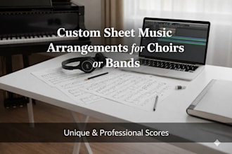 make custom piano, choir or band sheet music arrangements