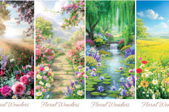 paint landscapes and nature in realistic style
