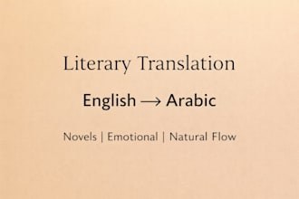 translate novels from english to arabic professionally