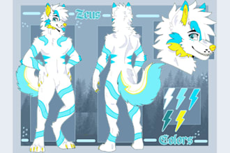 draw furry reference sheet fursona ref sheet anthro ref sheet furry ref sheet oc