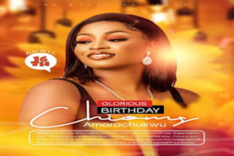 make custom birthday flyers, party, dj, event, and club flyer