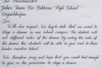 provide clean handwriting in english and bangla