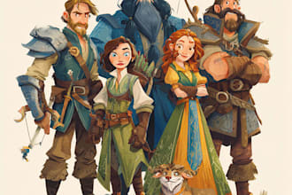 design custom dnd party portraits and group art