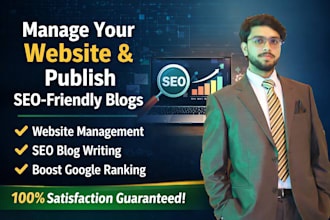 manage your website and publish SEO friendly blogs