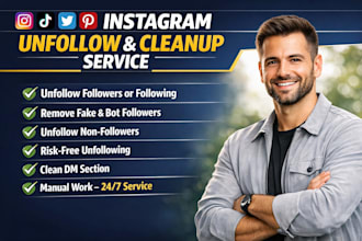 do instagram unfollow, remove instagram ghost, fake bot followers