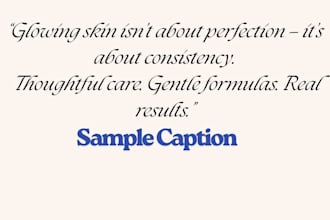 write  blogs, articles caption