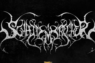 create a folk metal logo with ancient runes