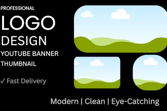 design a modern logo, youtube banner and thumbnail