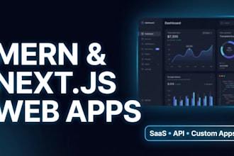 develop full stack mern or nextjs web application with API integration