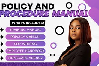 write policy and procedure manual, assist for survey,
