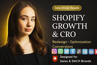 do shopify store redesign and cro optimization for higher sales