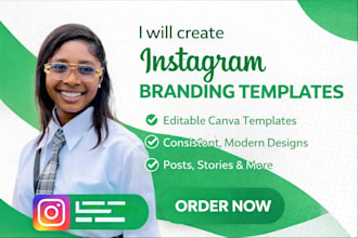 design instagram branding templates and canva posts for your brand